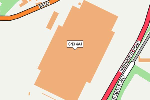 SN3 4AJ map - OS OpenMap – Local (Ordnance Survey)