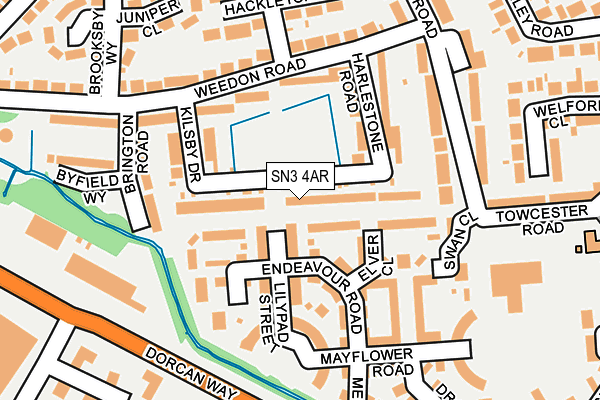 SN3 4AR map - OS OpenMap – Local (Ordnance Survey)