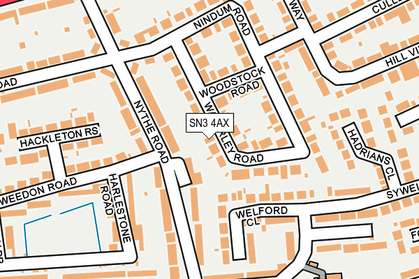 SN3 4AX map - OS OpenMap – Local (Ordnance Survey)