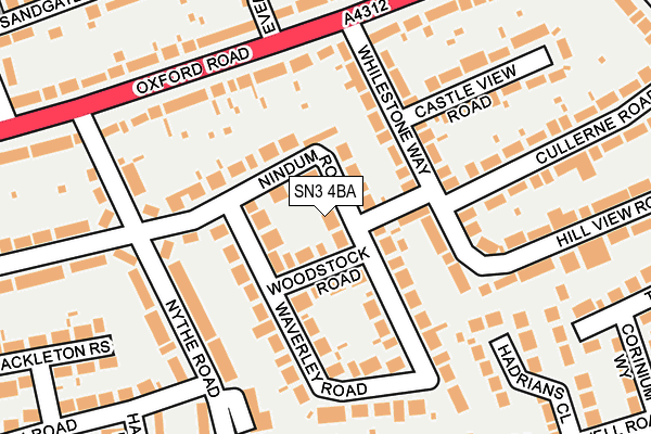SN3 4BA map - OS OpenMap – Local (Ordnance Survey)