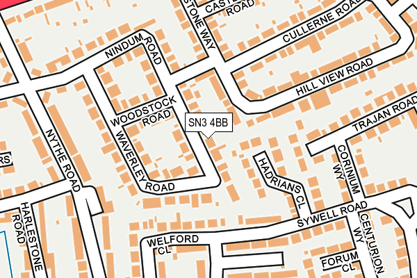 SN3 4BB map - OS OpenMap – Local (Ordnance Survey)