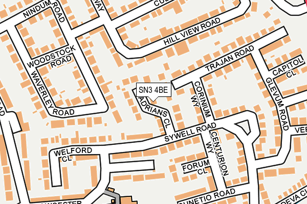 SN3 4BE map - OS OpenMap – Local (Ordnance Survey)