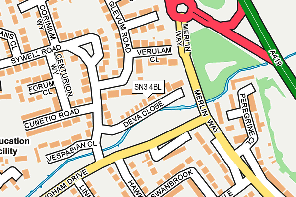 SN3 4BL map - OS OpenMap – Local (Ordnance Survey)