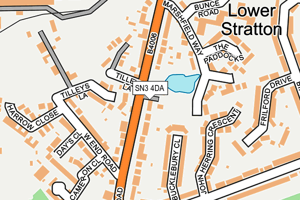 SN3 4DA map - OS OpenMap – Local (Ordnance Survey)