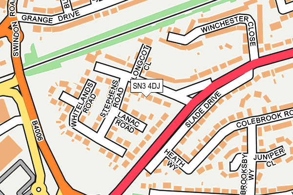 SN3 4DJ map - OS OpenMap – Local (Ordnance Survey)