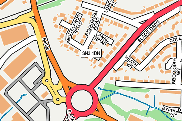 SN3 4DN map - OS OpenMap – Local (Ordnance Survey)