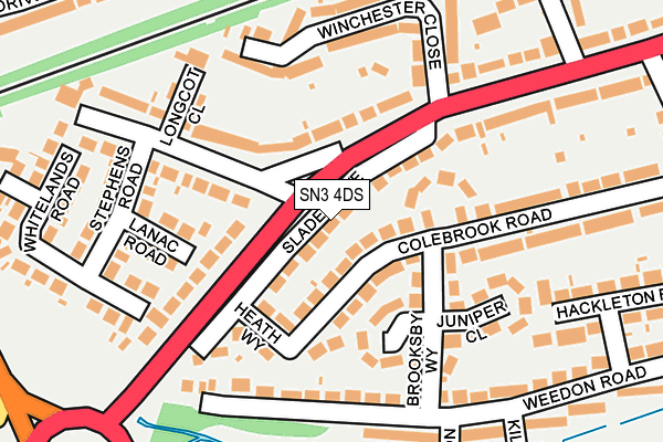 SN3 4DS map - OS OpenMap – Local (Ordnance Survey)