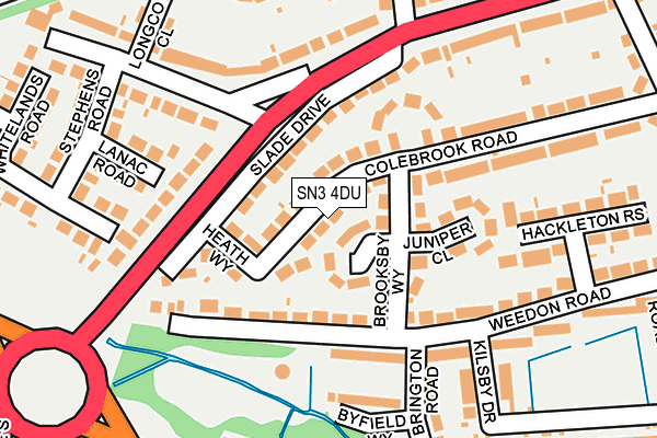 SN3 4DU map - OS OpenMap – Local (Ordnance Survey)