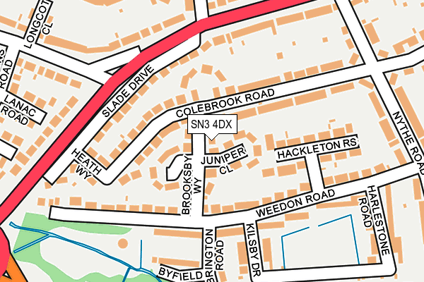 SN3 4DX map - OS OpenMap – Local (Ordnance Survey)