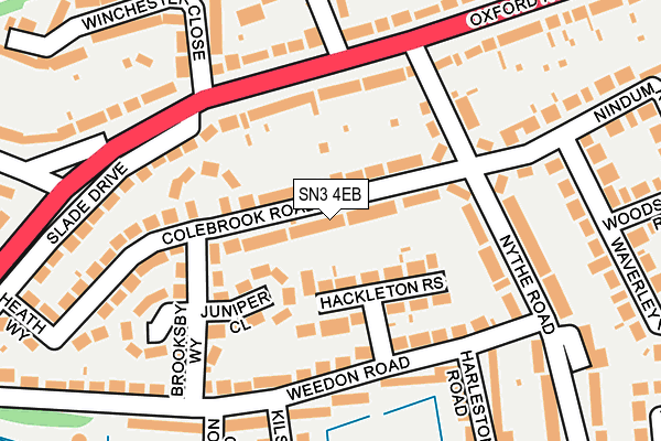 SN3 4EB map - OS OpenMap – Local (Ordnance Survey)