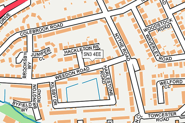 SN3 4EE map - OS OpenMap – Local (Ordnance Survey)