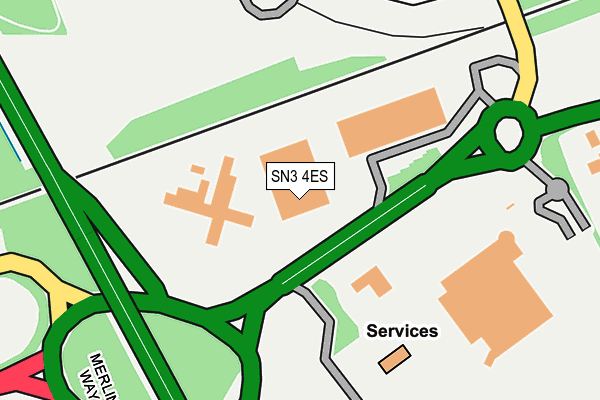 SN3 4ES map - OS OpenMap – Local (Ordnance Survey)