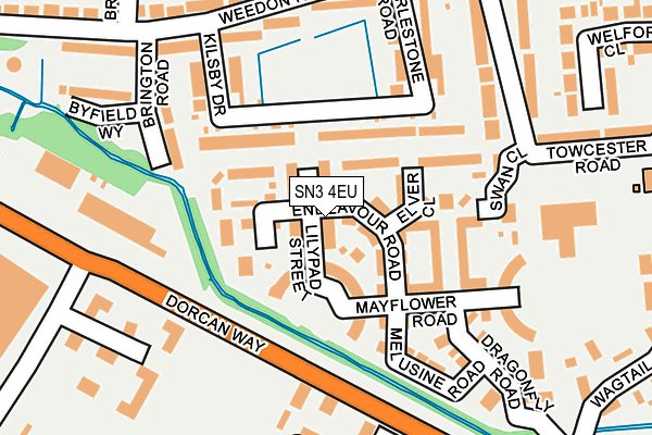 SN3 4EU map - OS OpenMap – Local (Ordnance Survey)