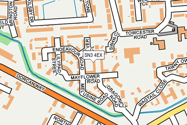 SN3 4EX map - OS OpenMap – Local (Ordnance Survey)