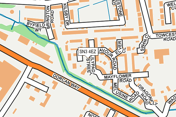 SN3 4EZ map - OS OpenMap – Local (Ordnance Survey)