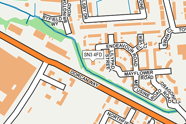 SN3 4FD map - OS OpenMap – Local (Ordnance Survey)