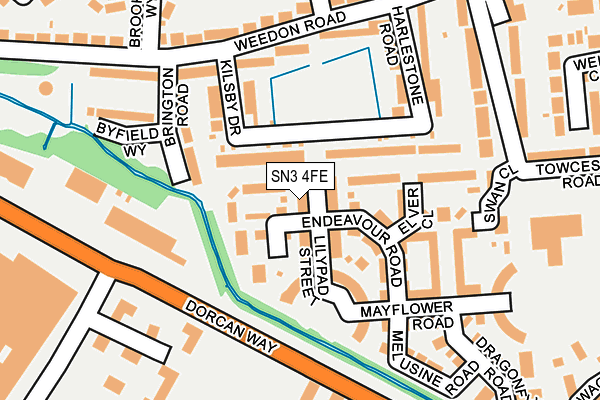 SN3 4FE map - OS OpenMap – Local (Ordnance Survey)