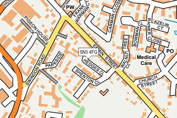 SN3 4FG map - OS OpenMap – Local (Ordnance Survey)