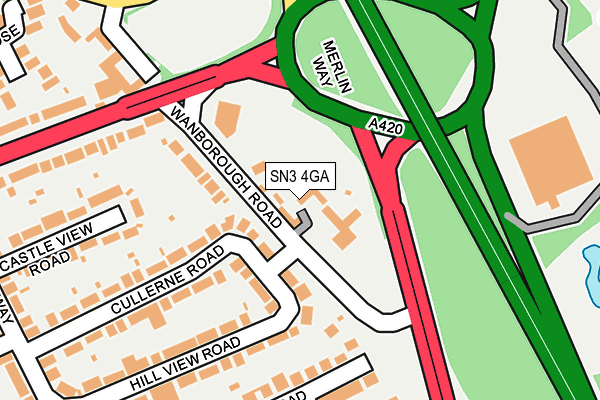 SN3 4GA map - OS OpenMap – Local (Ordnance Survey)