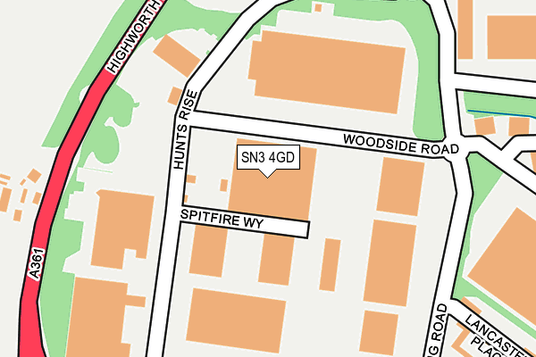 SN3 4GD map - OS OpenMap – Local (Ordnance Survey)