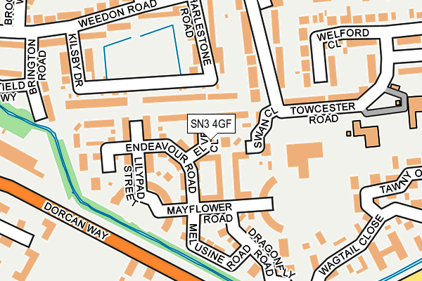 SN3 4GF map - OS OpenMap – Local (Ordnance Survey)