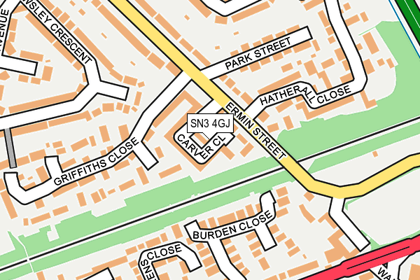 SN3 4GJ map - OS OpenMap – Local (Ordnance Survey)
