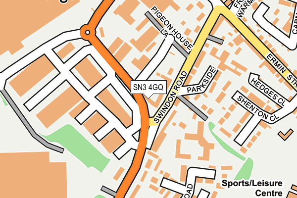 SN3 4GQ map - OS OpenMap – Local (Ordnance Survey)