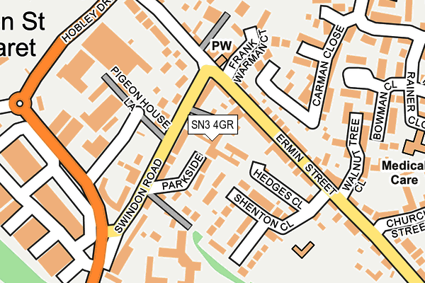 SN3 4GR map - OS OpenMap – Local (Ordnance Survey)