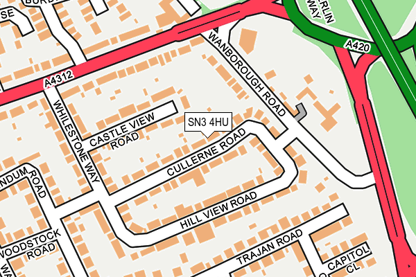 SN3 4HU map - OS OpenMap – Local (Ordnance Survey)