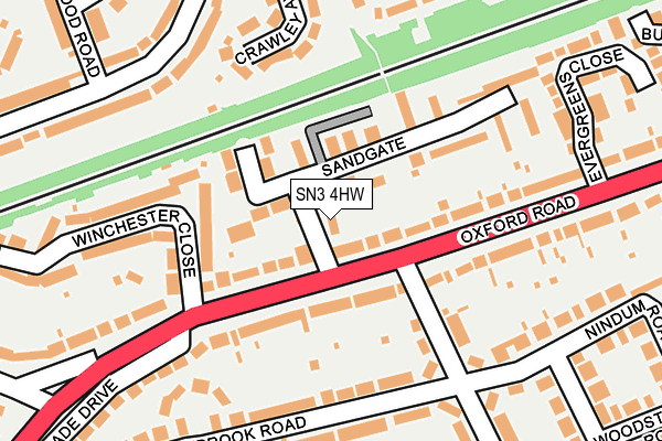 SN3 4HW map - OS OpenMap – Local (Ordnance Survey)