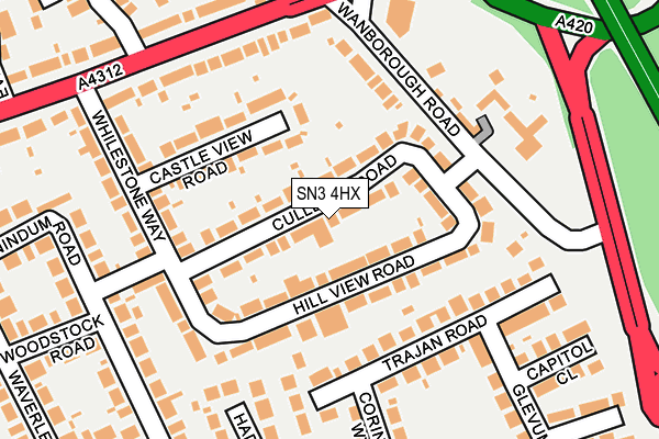 SN3 4HX map - OS OpenMap – Local (Ordnance Survey)