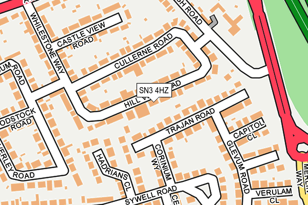 SN3 4HZ map - OS OpenMap – Local (Ordnance Survey)
