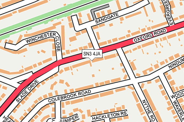 SN3 4JA map - OS OpenMap – Local (Ordnance Survey)