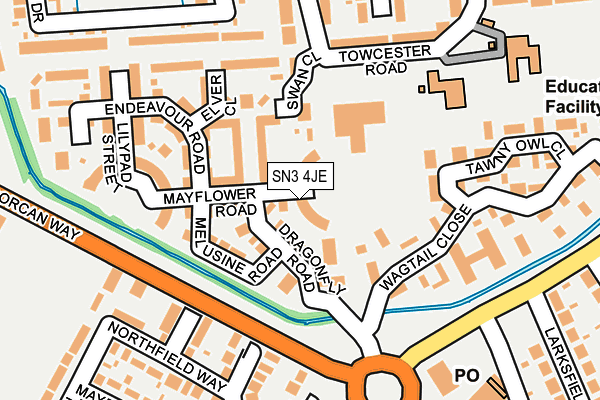SN3 4JE map - OS OpenMap – Local (Ordnance Survey)