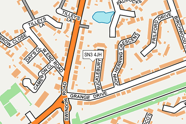 SN3 4JH map - OS OpenMap – Local (Ordnance Survey)