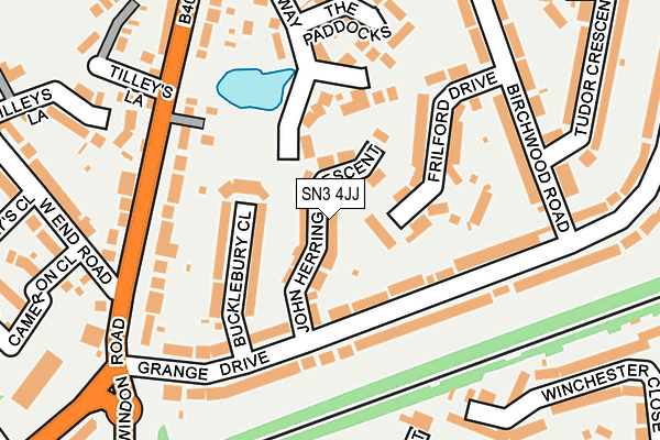 SN3 4JJ map - OS OpenMap – Local (Ordnance Survey)