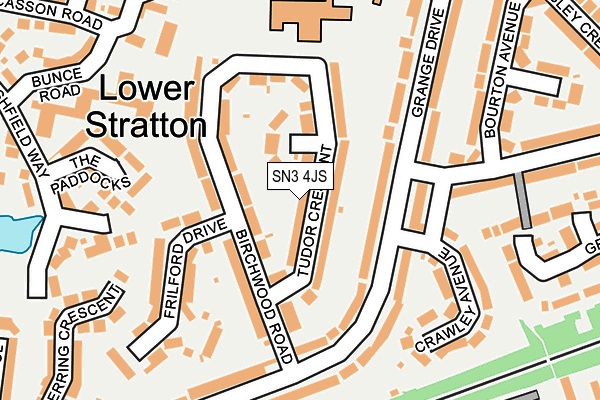 SN3 4JS map - OS OpenMap – Local (Ordnance Survey)