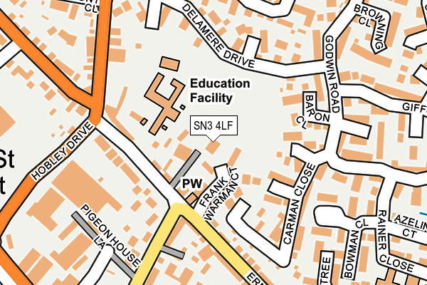 SN3 4LF map - OS OpenMap – Local (Ordnance Survey)