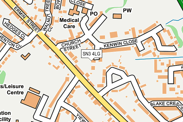 SN3 4LG map - OS OpenMap – Local (Ordnance Survey)