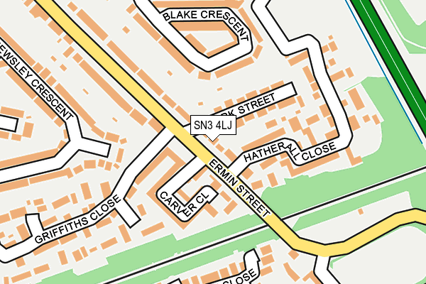 SN3 4LJ map - OS OpenMap – Local (Ordnance Survey)