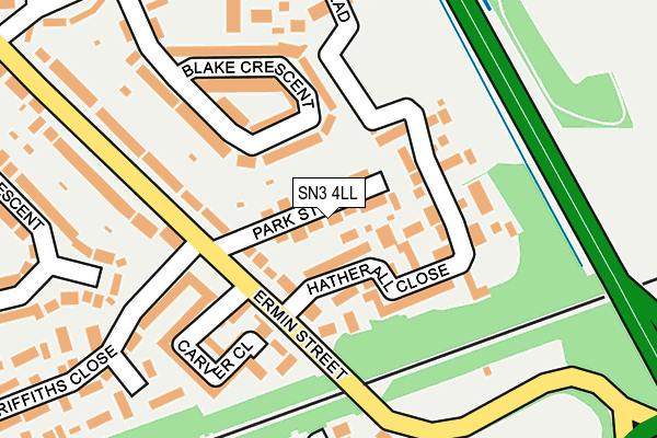 SN3 4LL map - OS OpenMap – Local (Ordnance Survey)