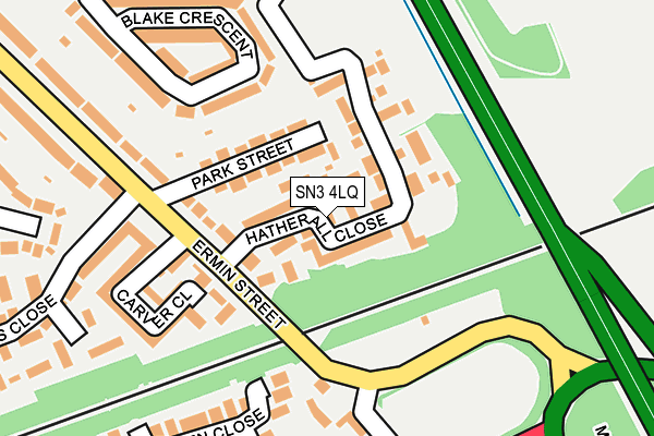 SN3 4LQ map - OS OpenMap – Local (Ordnance Survey)