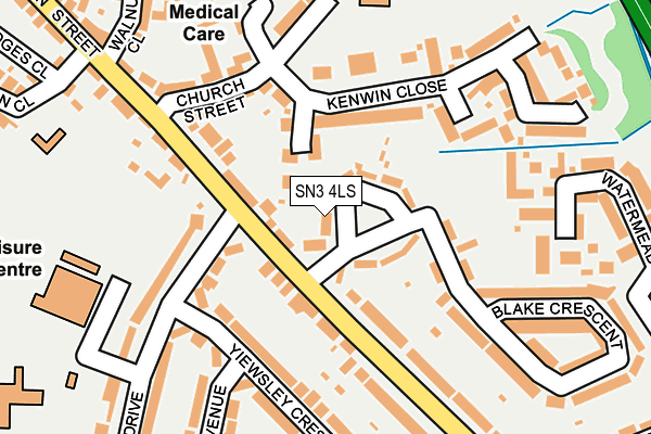 SN3 4LS map - OS OpenMap – Local (Ordnance Survey)