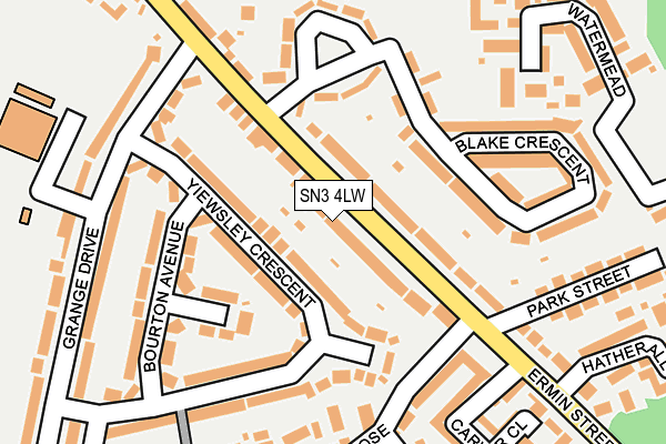 SN3 4LW map - OS OpenMap – Local (Ordnance Survey)