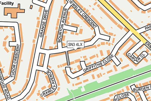 SN3 4LX map - OS OpenMap – Local (Ordnance Survey)