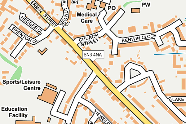 SN3 4NA map - OS OpenMap – Local (Ordnance Survey)