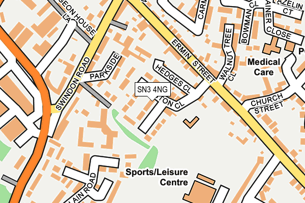 SN3 4NG map - OS OpenMap – Local (Ordnance Survey)