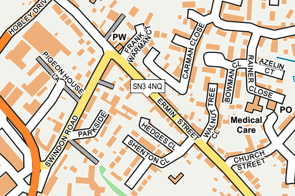 SN3 4NQ map - OS OpenMap – Local (Ordnance Survey)