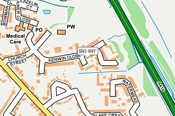 SN3 4NY map - OS OpenMap – Local (Ordnance Survey)