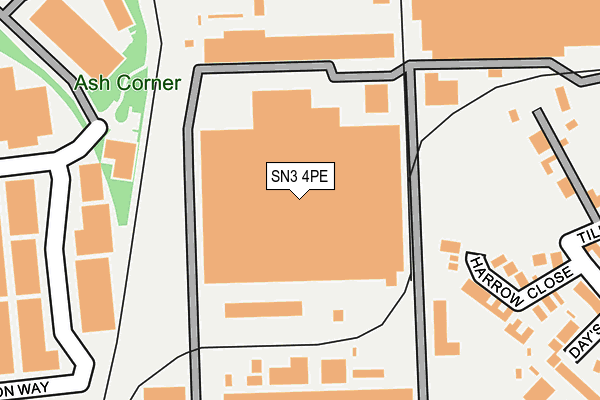 SN3 4PE map - OS OpenMap – Local (Ordnance Survey)